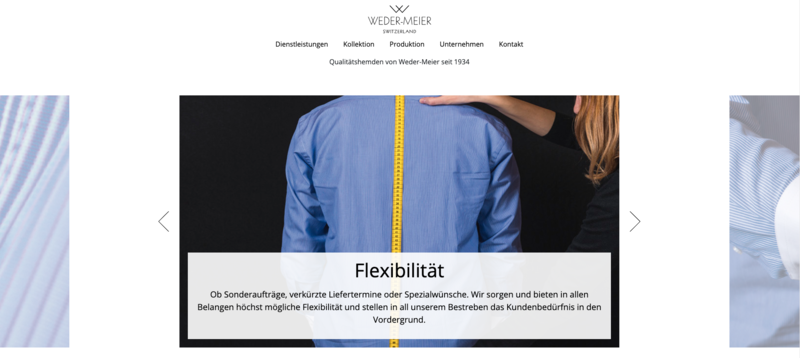 J. Weder-Meier AG - Fullscreen Slider