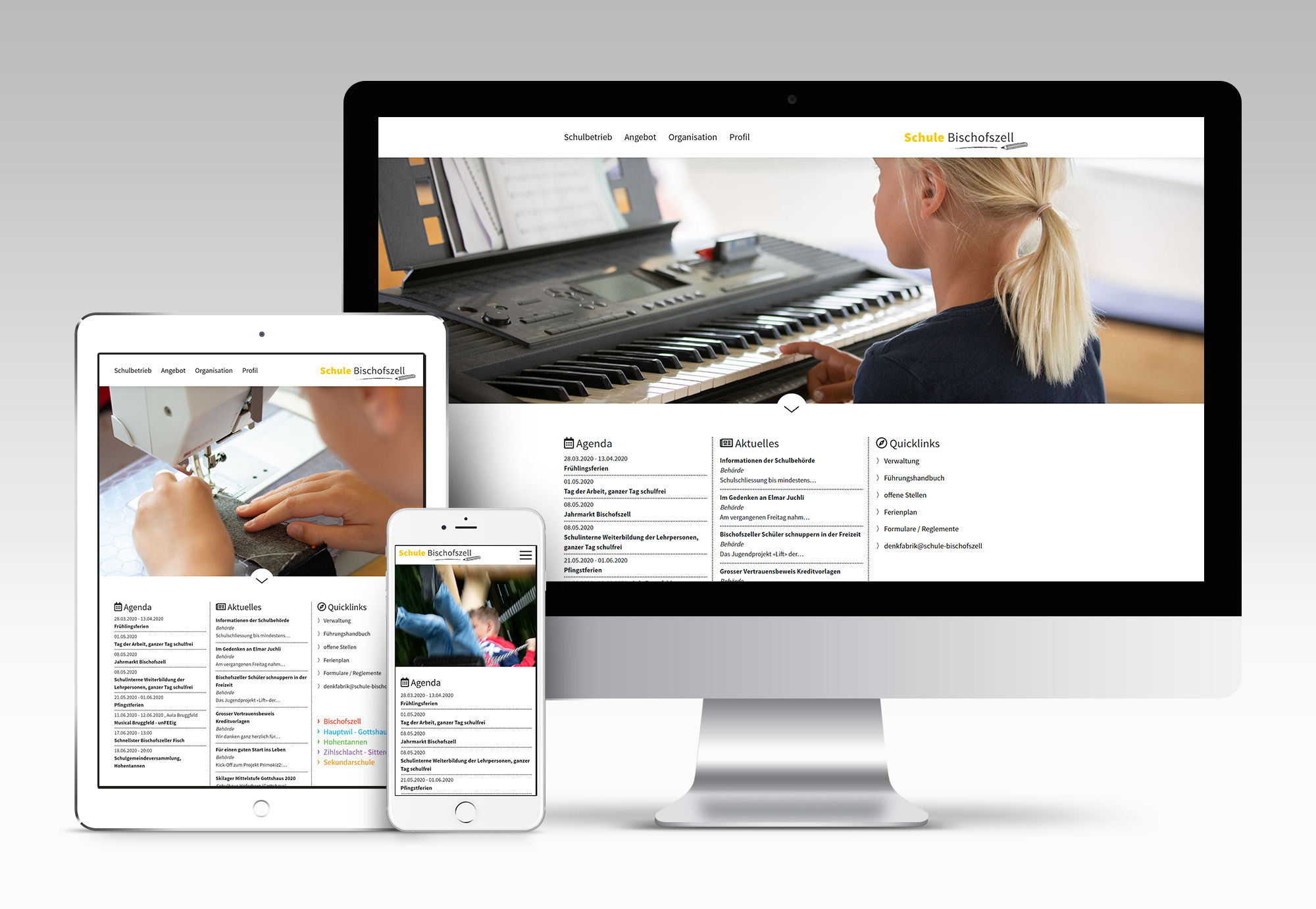 Website der Schule Bischofszell<br>