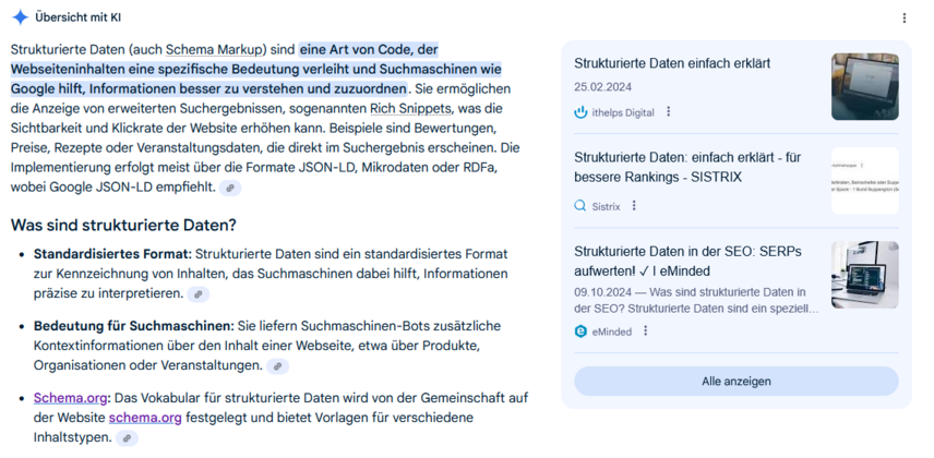 Strukturierten Daten für KI-Suchmaschinen
