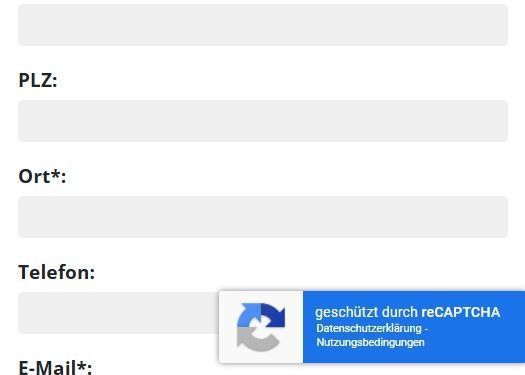 Spam-Vermeidung durch reCaptcha